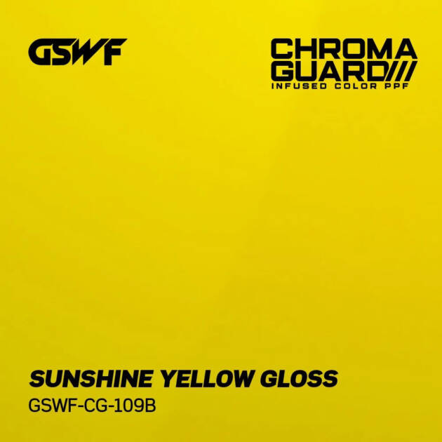 GSWF®️ ChromaGuard™️ Sunshine Yellow | Folia do zmiany koloru 100% TPU PPF | Wysoki połsyk | Żółty